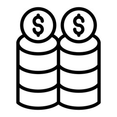 Penny Stock Vector Line Icon Design