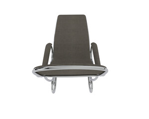 Ornate Metal-Framed Reclining Lounge Chair isolated on background. 3d rendering - illustration