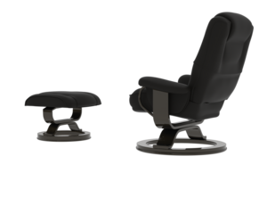 Ornate Metal-Framed Reclining Lounge Chair isolated on background. 3d rendering - illustration