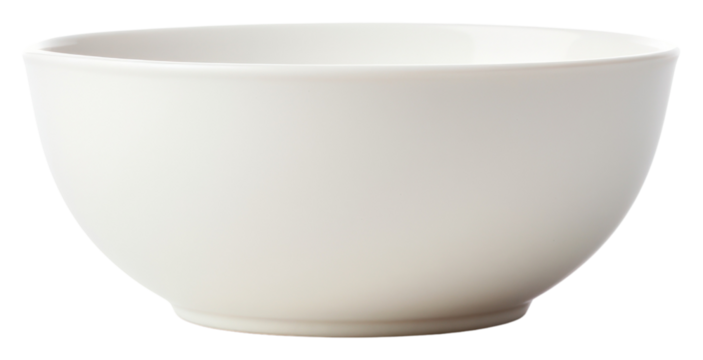 PNG White empty bowl porcelain pottery white.