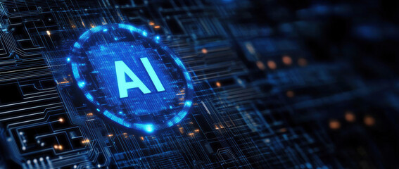 Obraz premium AI Learning and Artificial Intelligence Concept. Business, modern technology, internet and networking concept. 