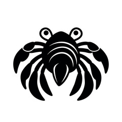 Vibrant Hermit Crab Silhouette Vector Set