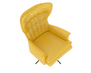 Ergonomic Task Chair with Armrests and High Back isolated on background. 3d rendering - illustration