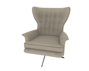 Ergonomic Task Chair with Armrests and High Back isolated on background. 3d rendering - illustration