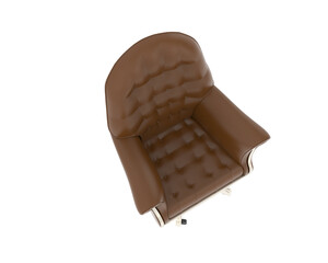 Ergonomic Task Chair with Armrests and High Back isolated on background. 3d rendering - illustration