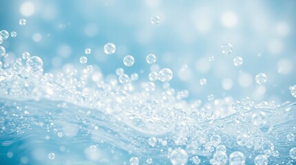 Water Bubbles and Waves Background Image
