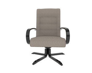 Plush Executive Office Chair with Rolling Base isolated on background. 3d rendering - illustration