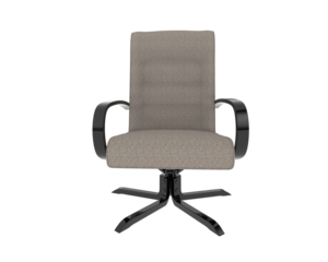 Plush Executive Office Chair with Rolling Base isolated on background. 3d rendering - illustration