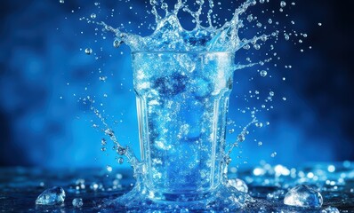 Splashing water from a glass