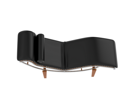 Modern Reclining Chaise Lounge isolated on background. 3d rendering - illustration