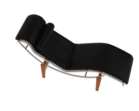 Modern Reclining Chaise Lounge isolated on background. 3d rendering - illustration