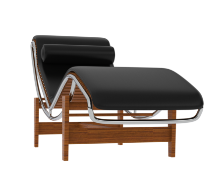 Modern Reclining Chaise Lounge isolated on background. 3d rendering - illustration