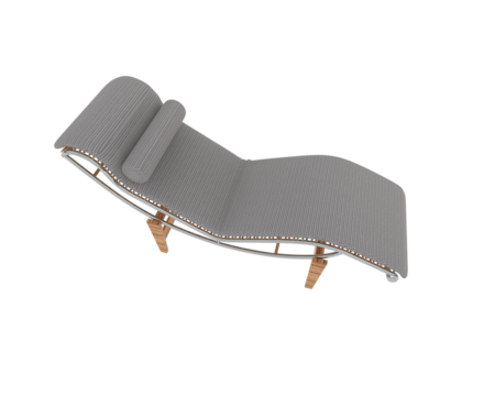 Modern Reclining Chaise Lounge isolated on background. 3d rendering - illustration