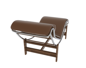Modern Reclining Chaise Lounge isolated on background. 3d rendering - illustration