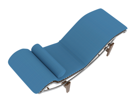 Modern Reclining Chaise Lounge isolated on background. 3d rendering - illustration