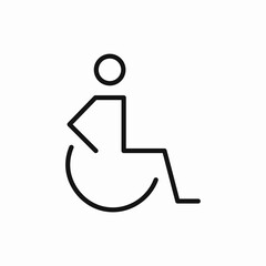 disabled toilet icon vector sign