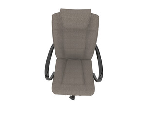 Naklejka premium Executive Office Chair with Metal Armrests isolated on background. 3d rendering - illustration