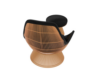 Modern lounge chair isolated on background. 3d rendering - illustration