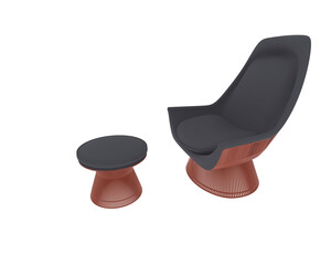 Modern lounge chair isolated on background. 3d rendering - illustration