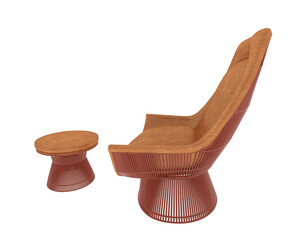 Modern lounge chair isolated on background. 3d rendering - illustration