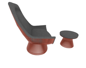 Modern lounge chair isolated on background. 3d rendering - illustration