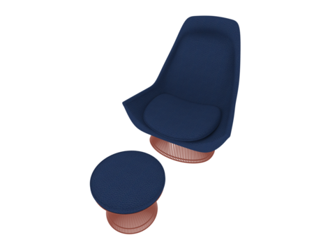 Modern lounge chair isolated on background. 3d rendering - illustration