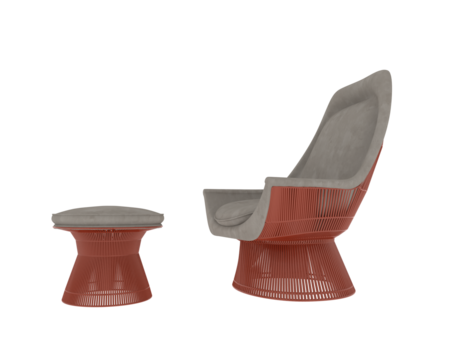 Modern lounge chair isolated on background. 3d rendering - illustration