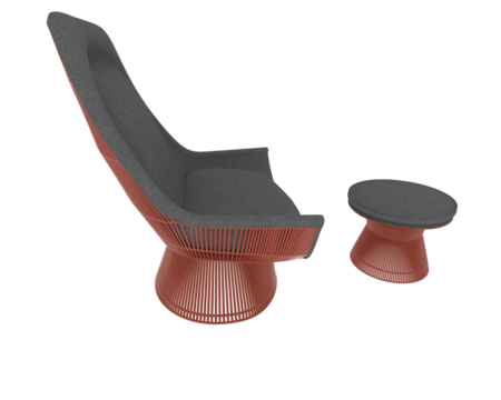 Modern lounge chair isolated on background. 3d rendering - illustration