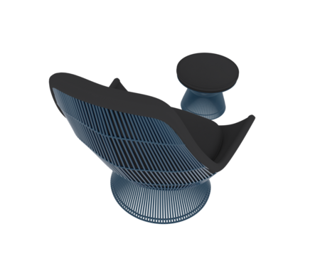 Modern lounge chair isolated on background. 3d rendering - illustration