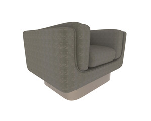 Modern Lounge Chair isolated on background. 3d rendering - illustration