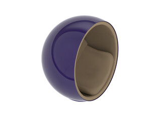 Enclosed Pod Chair isolated on background. 3d rendering - illustration