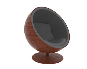 Enclosed Pod Chair isolated on background. 3d rendering - illustration