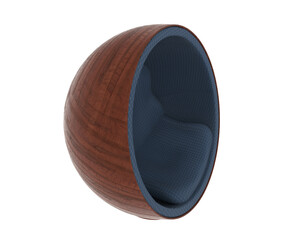 Enclosed Pod Chair isolated on background. 3d rendering - illustration