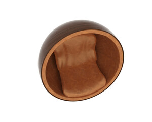 Enclosed Pod Chair isolated on background. 3d rendering - illustration