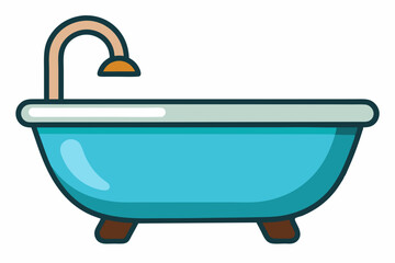 bath tub vector illustration