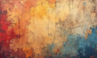 Abstract textured wall with warm colors