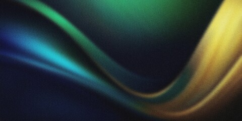 Emerald Green And Golden Yellow Smooth Gradient Background With Grainy Texture