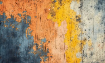 Textured wall with vibrant abstract colors