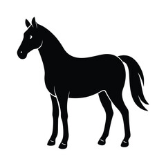 Equestrian Elegance: A Simple and Bold Icon Representing the Beauty of Horses
