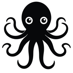 Mysteries of the Deep: A Unique Octopus Icon Representing Ocean Intelligence and Camouflage