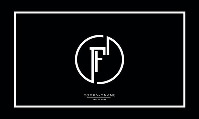 F or FF Alphabet letters logo vector icon
