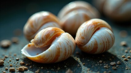 clam shells close-up