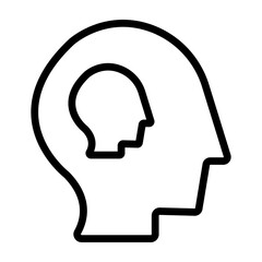 Fototapeta premium Self Awareness Vector Line Icon Design