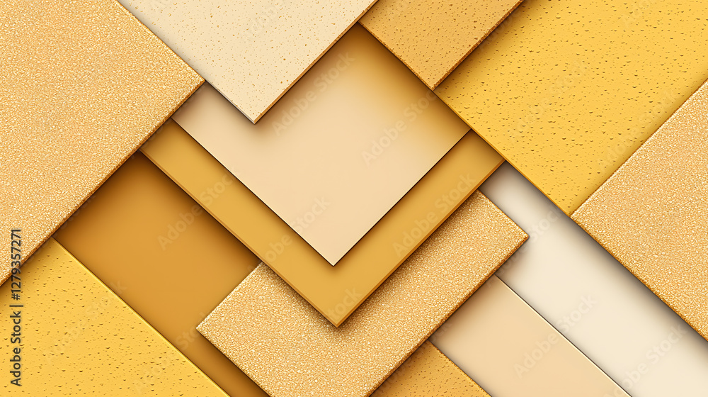Poster artistic composition of textured yellow and cream layers digital creation modern design environment 