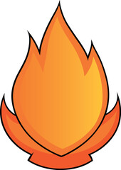 Colorful Cartoon Fire: Playful Minimalist Vector Illustration with a Bold Aesthetic, Perfect for Digital Art, Energy, Heat Concepts, Passion, and Creative Design Projects