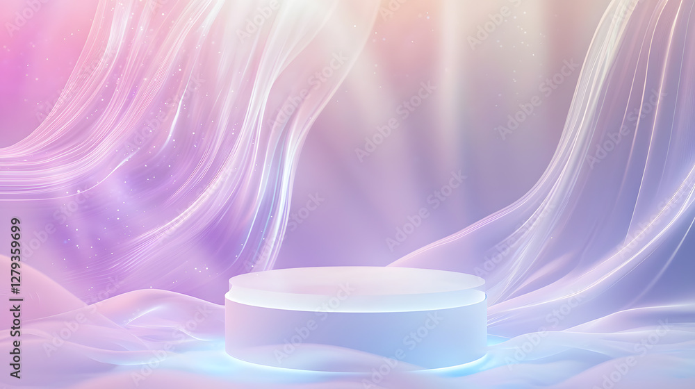 Poster ethereal stage setup for fantasy event dreamy environment digital art abstract design surreal viewpo