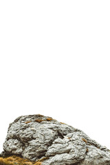 White Stone With Yellow Grass Png