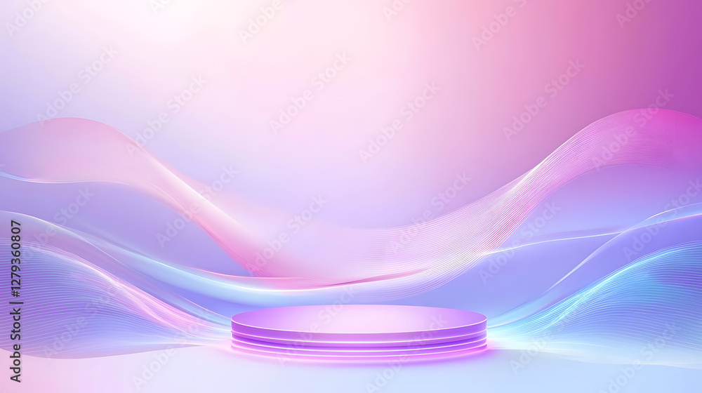 Poster dynamic colorful wave background abstract studio digital art vibrant environment close-up view moder