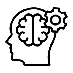 Cognitive Development Vector Line Icon Design