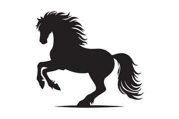Horse silhouette vector Illustration on white background
